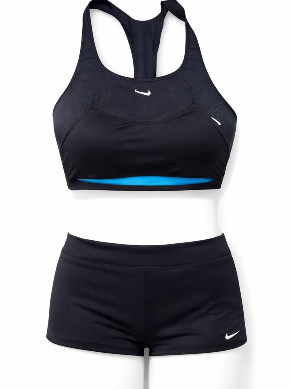 Brand NWOT Nike Layered Tankini Set. Never Worn, No Flaws. BLACK & TEAL 🖤🩵